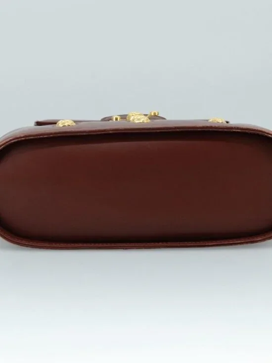 Salvatore Ferragamo Hand Bag Leather Brown Gold Auth mr885 - Picture 6 of 16